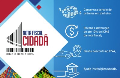 Sefaz alerta sobre atualização cadastral da Nota Fiscal Cidadã