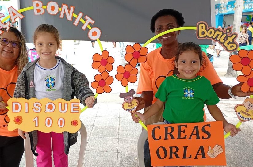 Ação no Centro de Maceió encerra campanha com conscientização infantil