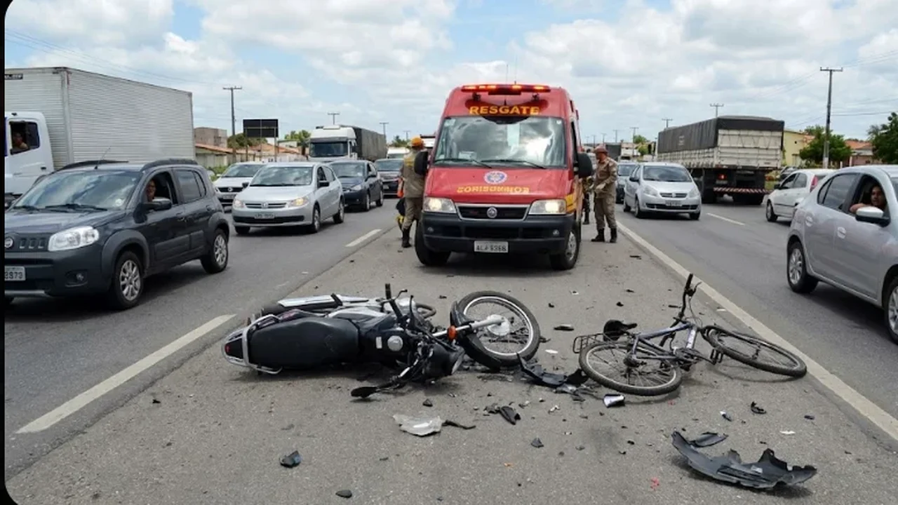 Álcool e perigo na AL-220: colisão entre moto e bicicleta deixa jovem ferido em Arapiraca