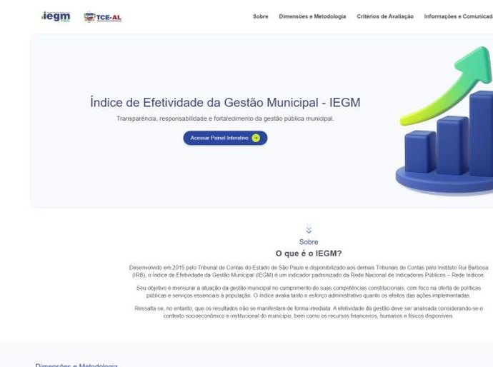 TCE/AL lança novo site do IEGM com painel interativo de Business Intelligence