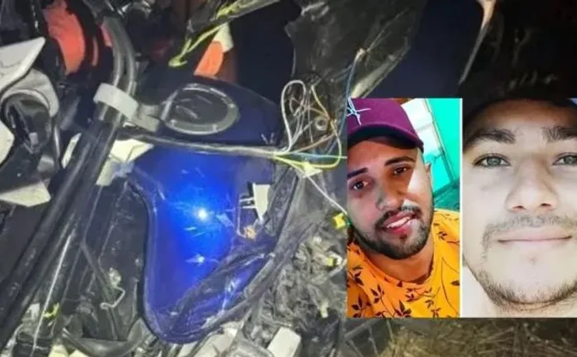 Dois homens morrem em colisão entre motocicleta e caminhão na AL-220 em Olho D’água do Casado