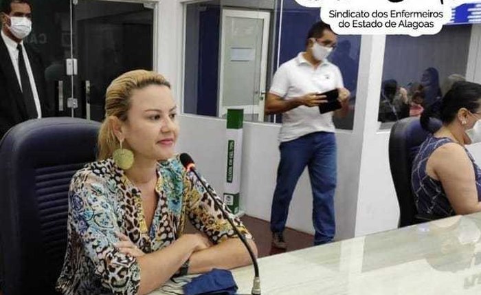 A presidente do Sineal, Cinthia Carvalho