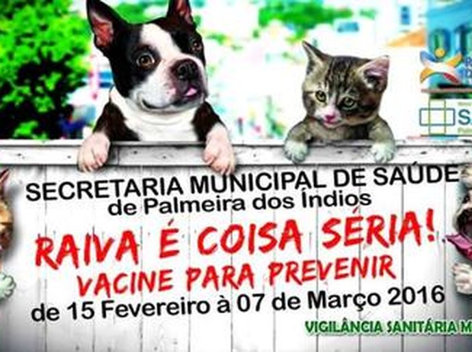 Prefeitura de Palmeira inicia Campanha de Vacinação Antirrábica