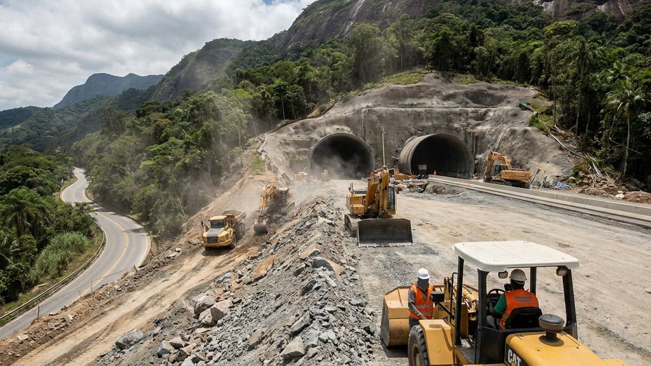 Nova subida da Serra de Petrópolis terá túneis novos, menos curvas e tempo de viagem reduzido; veja os detalhes