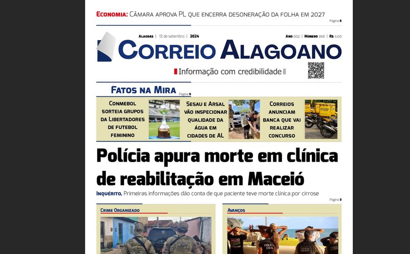 Polícia apura morte em clínica de reabilitação em Maceió