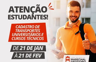 Prefeitura de Marechal inicia cadastro de transportes universitários e cursos técnicos para estudantes dia 21