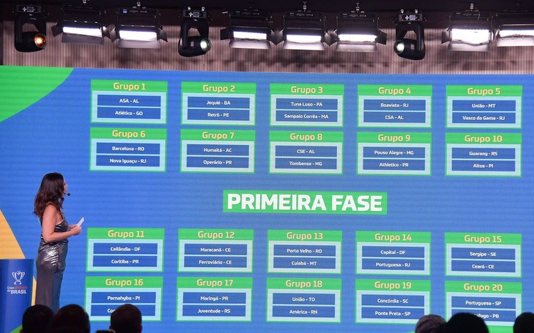 Definidos os jogos da 1ª fase da Copa do Brasil masculina de futebol