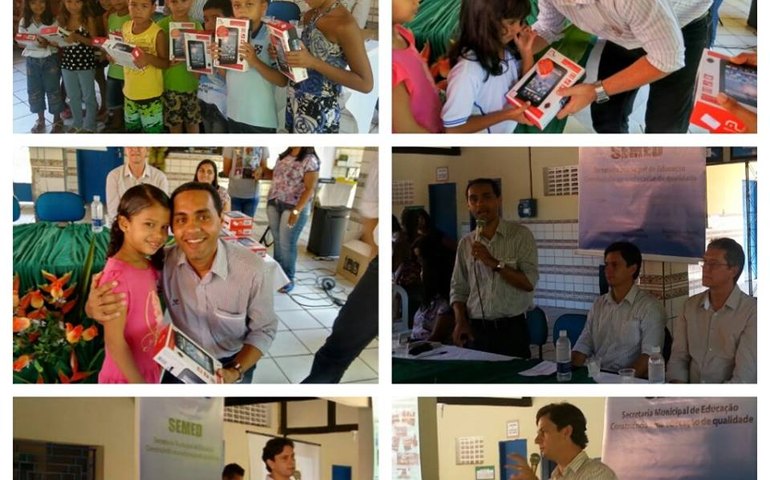 Prefeitura e Instituto Alfa e Beto entregam tablets a estudantes de Jequiá da Praia