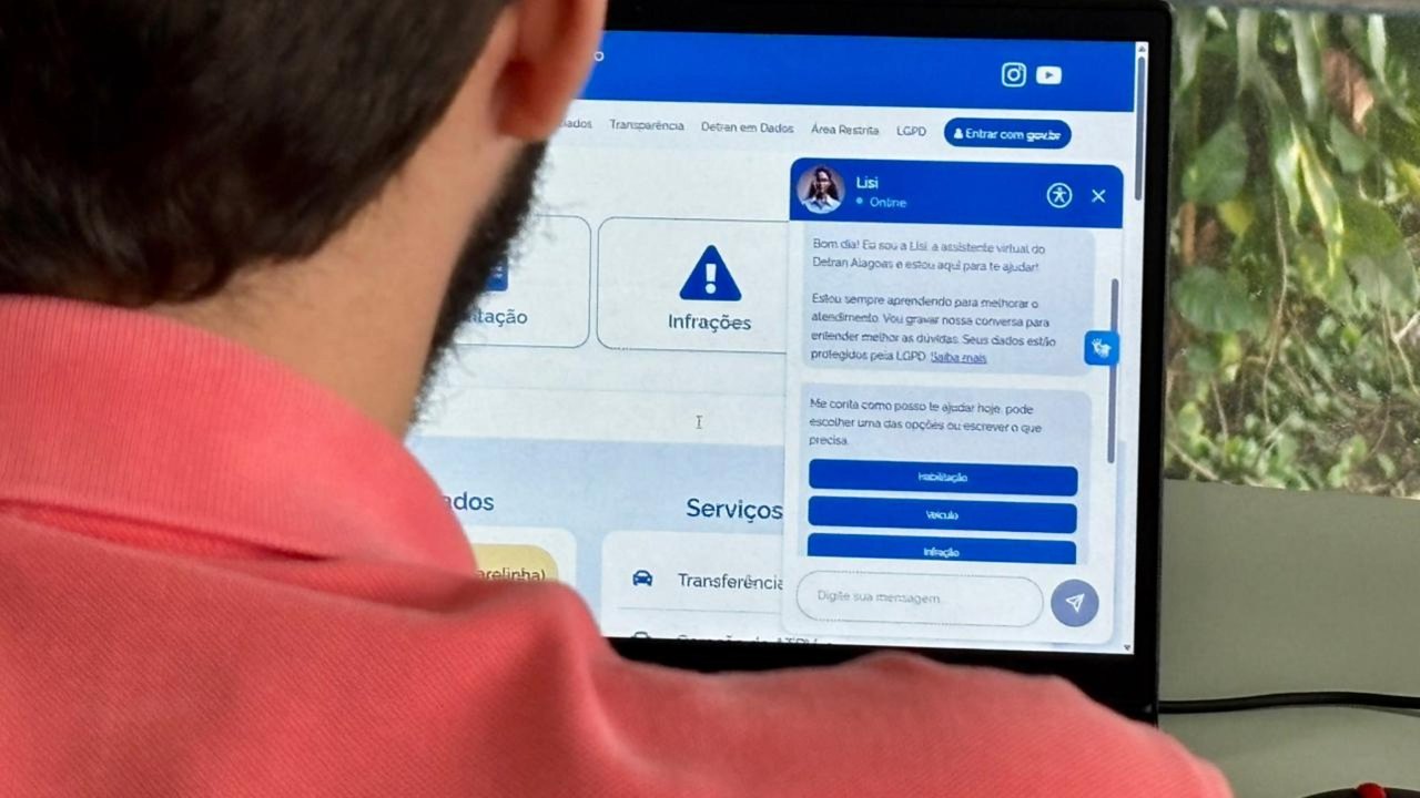 Com assistente virtual, Detran Alagoas inova e se aproxima do cidadão com atendimento on-line
