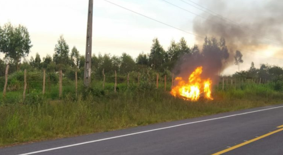 Comerciante morre carbonizado após carro pegar fogo em Riachão do Dantas / Foto: Foto: Reprodução/Redes Sociais