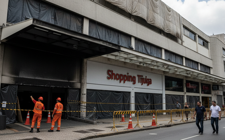 Reabertura do Shopping Tijuca segue sem previsão após incêndio; rescaldo continua