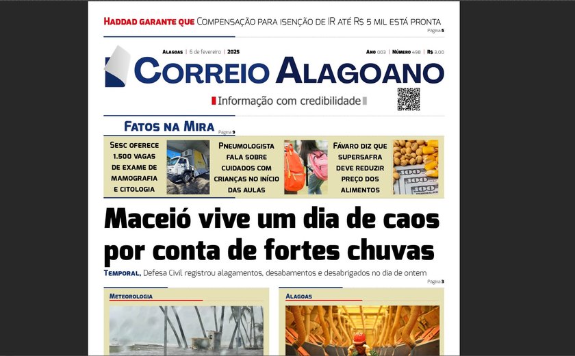 Maceió vive um dia de caos por conta de fortes chuvas