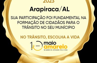 Projeto de educação no trânsito de Arapiraca ganha prêmio nacional