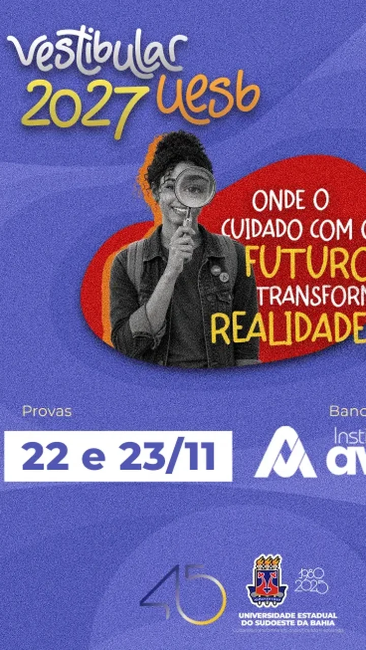 Uesb define datas das provas e banca avaliadora do Vestibular 2027