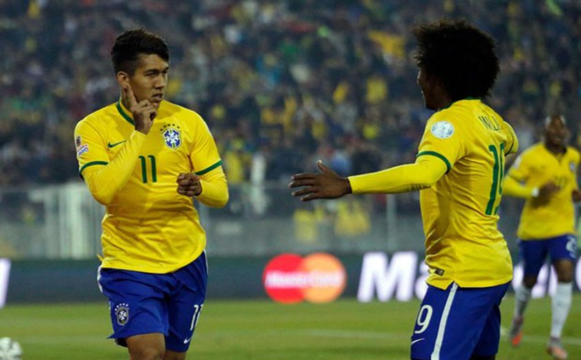 Com gol de Firmino, Brasil vence a Venezuela por 2 a 1