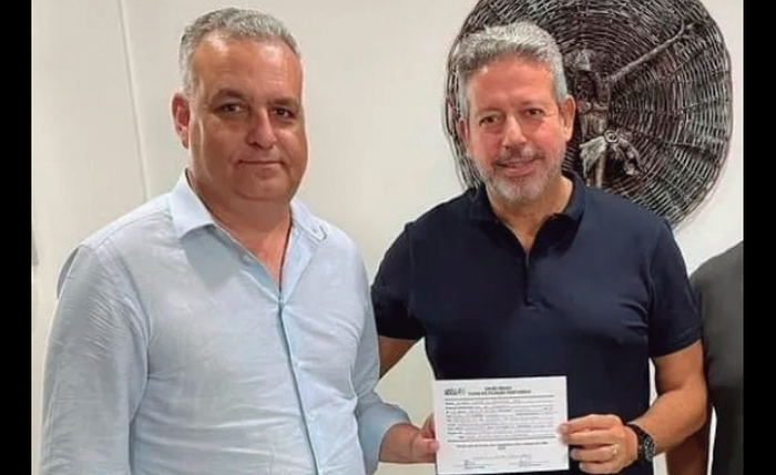 Alfredo Gaspar quando da filiação ao União Brasil ao lado de Arthur Lira Alfredo Gaspar quando da filiação ao União Brasil ao lado de Arthur Lira