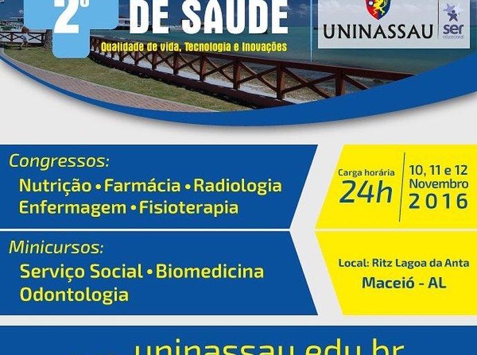 Maceió sedia 2ª Congresso Multiprofissional de Saúde em novembro