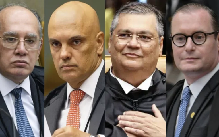 Moraes, Dino, Mendes e Zanin acompanham goleada da seleção em Brasília