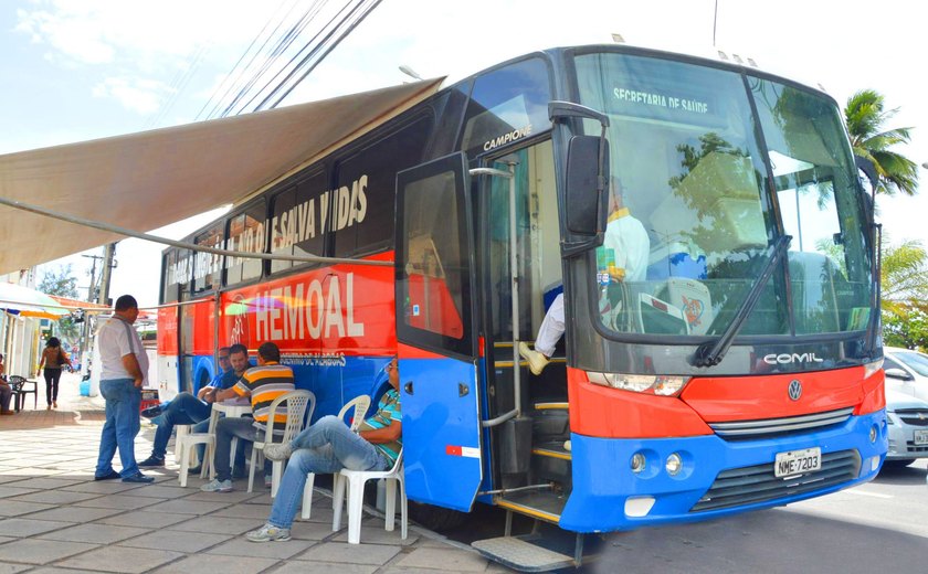 Arapiraca e União dos Palmares recebem equipes itinerantes do Hemoal para coleta de sangue nesta terça-feira (15)