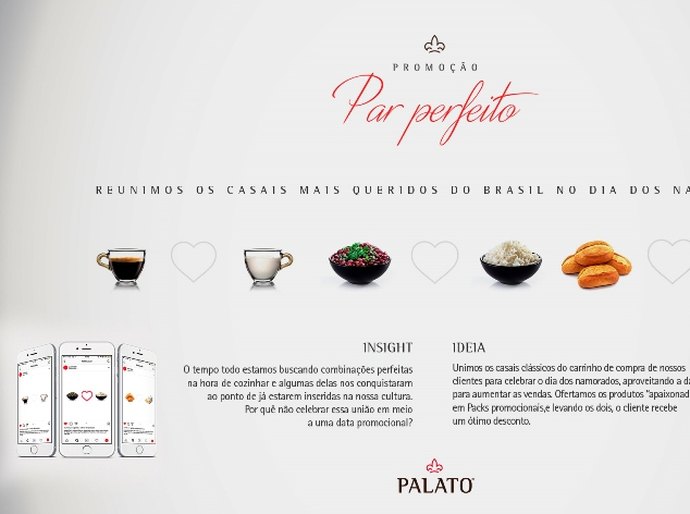 Produtos “namoram” em campanha da rede Palato para o Dia dos Namorados