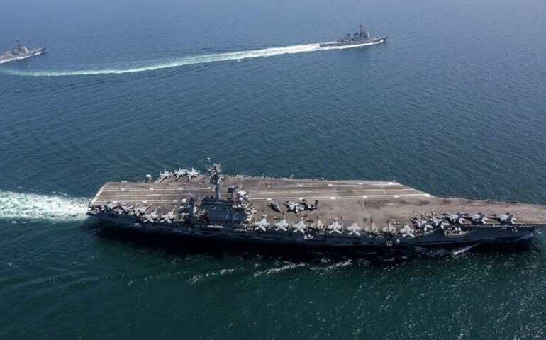EUA reposicionam grupo de ataque de porta-aviões para o Oriente Médio
