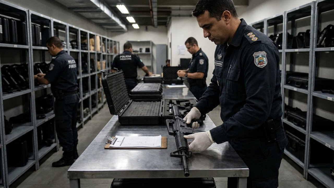 Após fuzil da PM ser encontrado com Canella, Estado determina recadastramento de armas de uso restrito das polícias do Rio