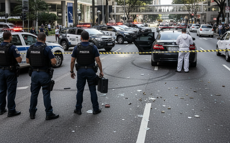 Tiroteio na Avenida Faria Lima deixa um morto e três feridos