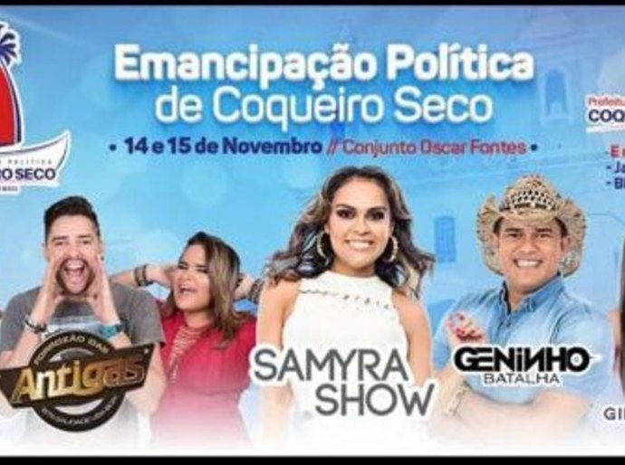 Coqueiro Seco comemora seus 55 anos de emancipação política