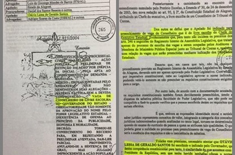 Decisão do TJ/AL de 2004 desmente “tese criativa” de Renan Filho para usurpar vaga do TCE/AL