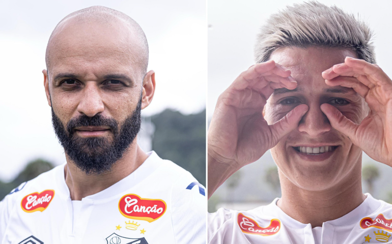 Santos apresenta Thaciano e Léo Godoy como reforços para a temporada 2025