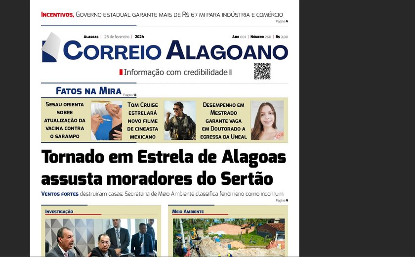 Tornado em Estrela de Alagoas assusta moradores do Sertão