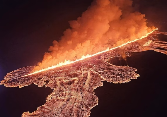 Islândia: vulcão entra em erupção pela sexta vez desde dezembro