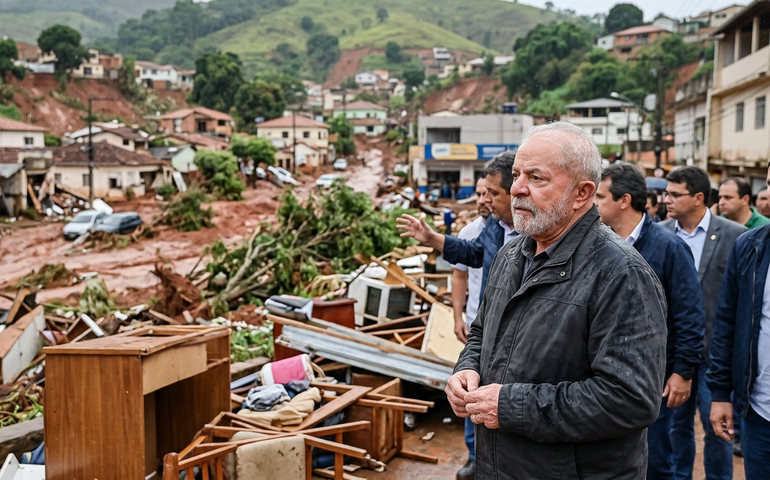 Lula visita áreas de Juiz de Fora e Ubá afetadas por fortes chuvas em Minas