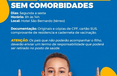 Vacina pediátrica contra a Covid-19 passa a funcionar em novo endereço, em Palmeira