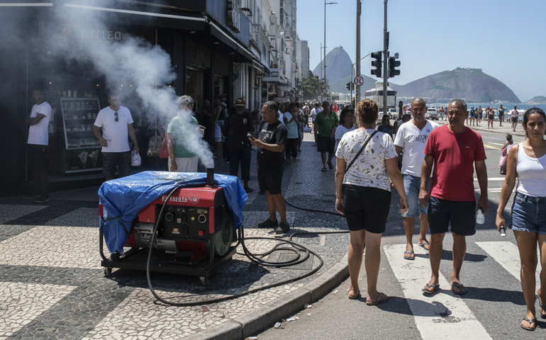 Moradores e turistas enfrentam horas de falta de energia no Leme, na Zona Sul do Rio