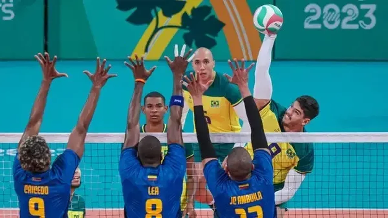 Brasil vence Cuba e avança direto às semifinais do vôlei masculino no Pan de Santiago