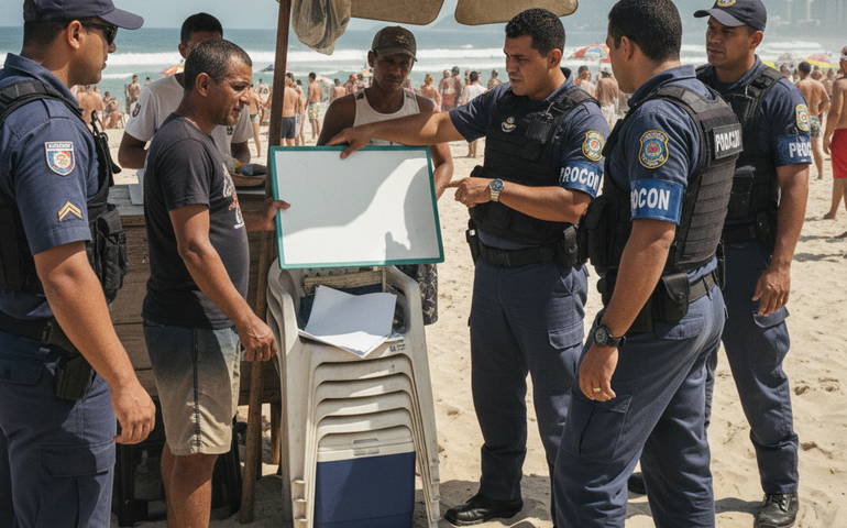 Barraqueiros de Copacabana que escondiam tabelas de preço são notificados pelo Procon Carioca