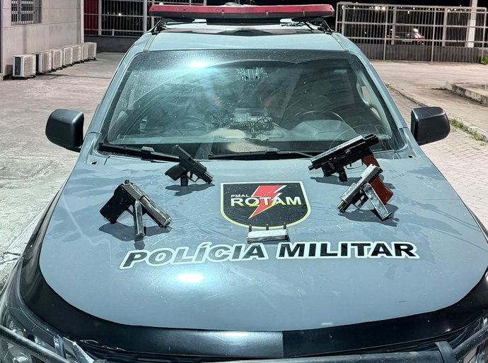 PM prende homem e apreende submetralhadora e pistolas caseiras em União dos Palmares