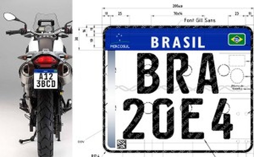 Motos novas terão placa do Mercosul a partir de janeiro de 2016