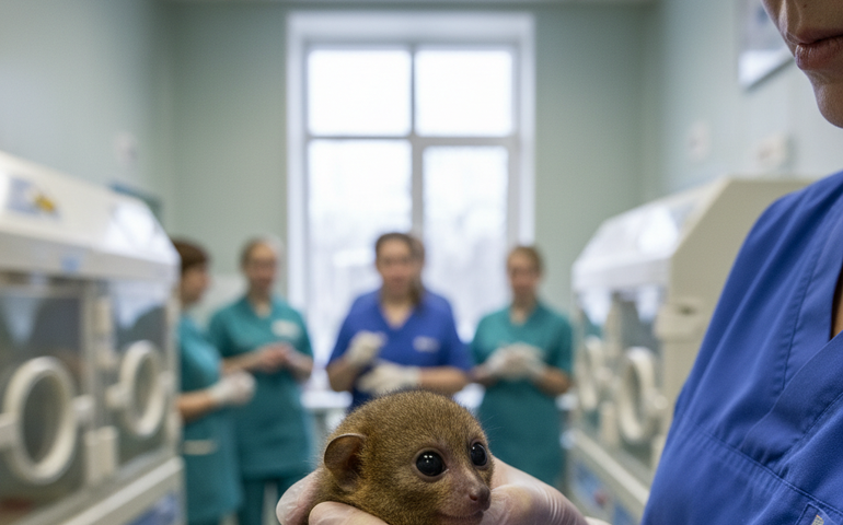 Zoológico de Moscou registra nascimento raro de primata africano ameaçado