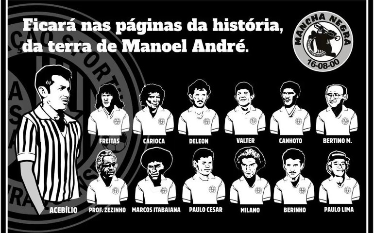 Torcida Mancha Negra faz homenagem a todos os que contribuíram com a história do ASA