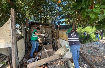 Segurança Cidadã apreende drogas e remove barracos irregulares no Vergel do Lago