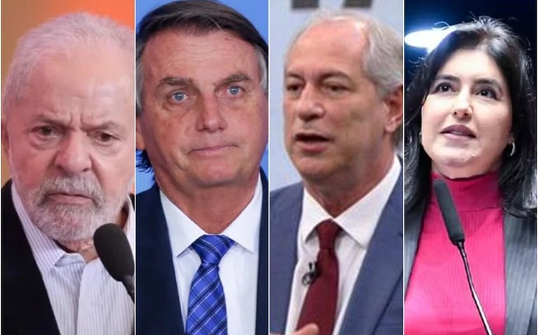 Lula tem 44%; Bolsonaro, 36%; Ciro, 8%; e Tebet, 4%, diz pesquisa PoderData