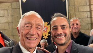 WhatsApp Image 2023-01-10 at 14.21.35 / Foto: Presidente de Portugal Marcelo Rebelo de Sousa com o presidente da CCSIT Brasil-Portugal Sergipe José Gabriel Beltrão