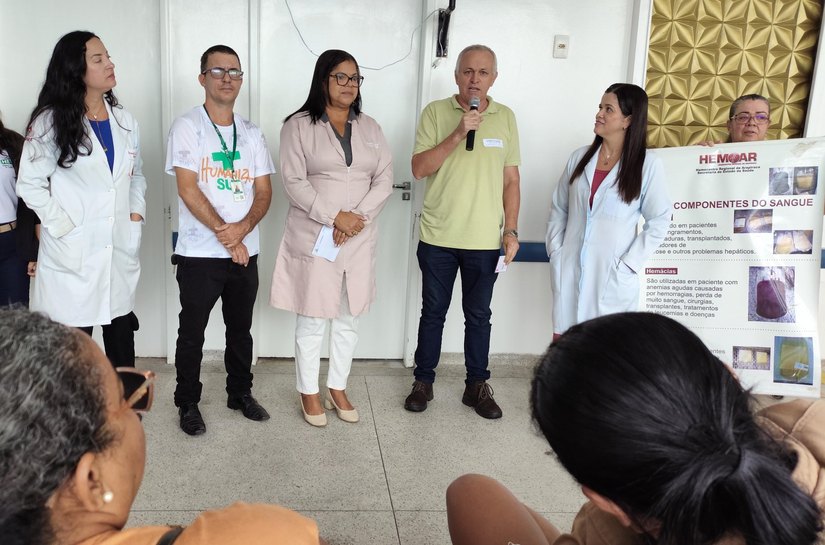 Sala de Espera do HEA leva informação sobre doação de sangue durante Campanha Junho Vermelho