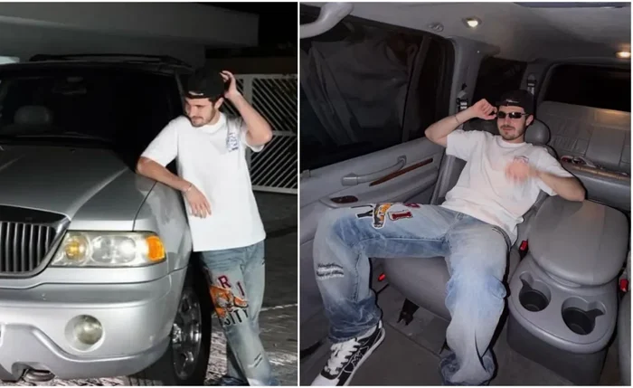 Filho abre garagem do apresentador Gugu e mostra carro favorito do pai