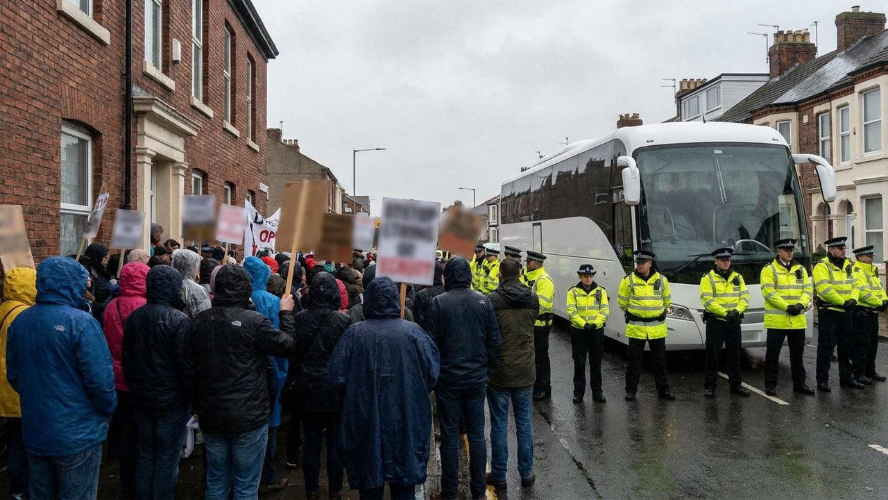 Chegada de migrantes provoca protestos e restrições em cidade britânica