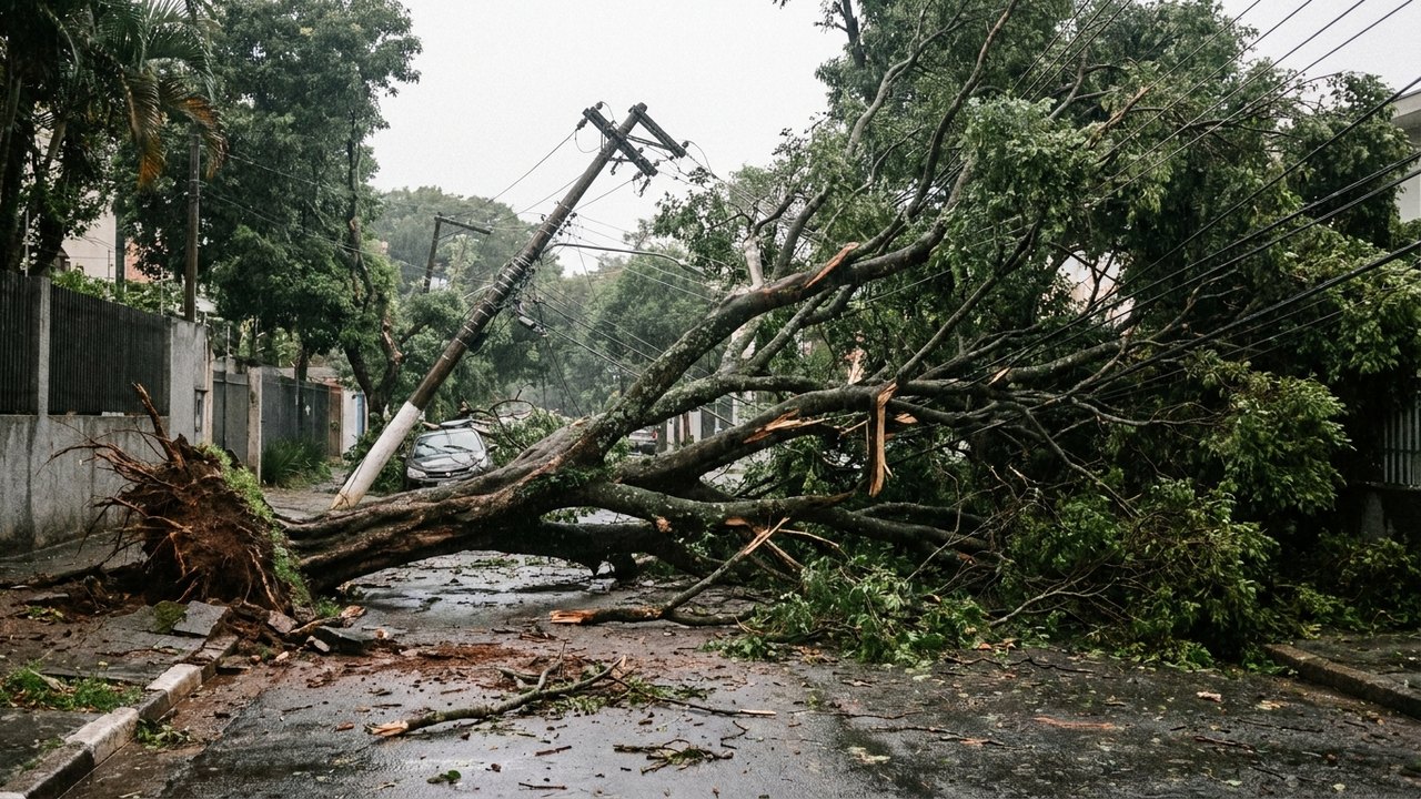 Chuva derruba 28 árvores em SP; 31 mil estão sem luz