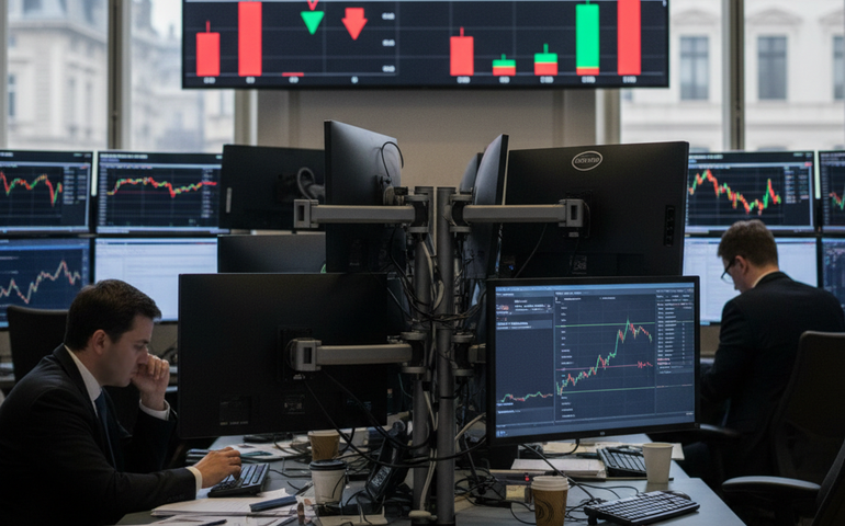 Bolsas europeias recuam sob pressão geopolítica e desempenho de energia e defesa