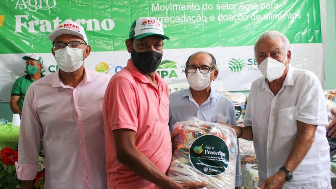 Movimento Agro fraterno distribui mil cestas básicas em Alagoas